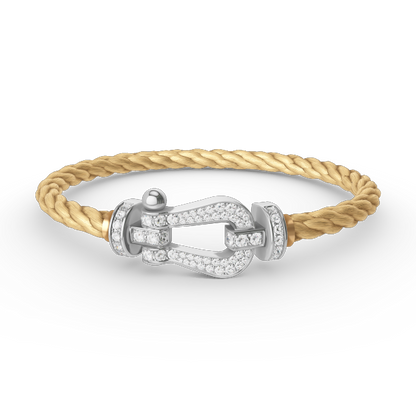 [Vintora]FORCE LARGE HORSESHOE FULL DIAMOND BRACELET SILVER