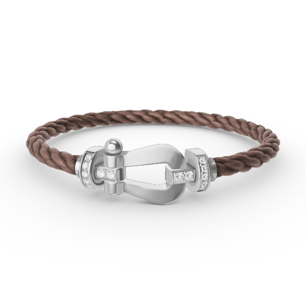 [Vintora]FORCE LARGE HORSESHOE HALF DIAMOND BRACELET SILVER