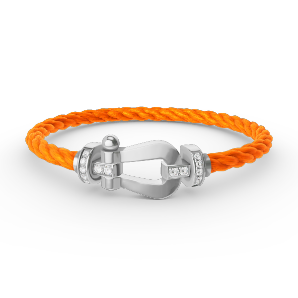 [Vintora]FORCE LARGE HORSESHOE HALF DIAMOND BRACELET SILVER