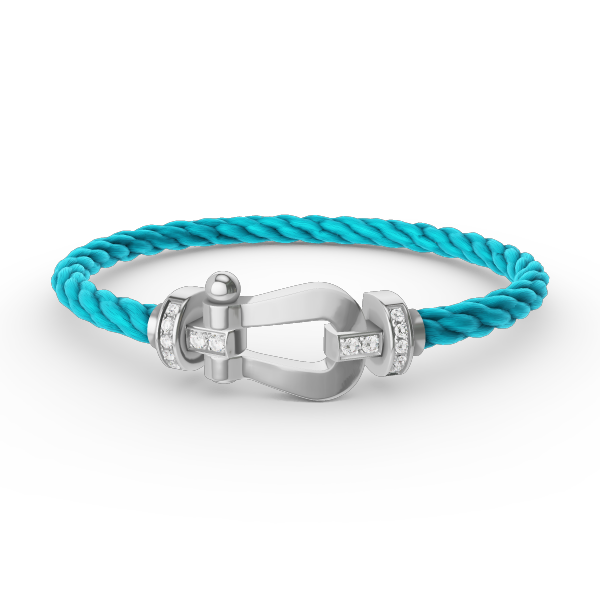 [Vintora]FORCE LARGE HORSESHOE HALF DIAMOND BRACELET SILVER