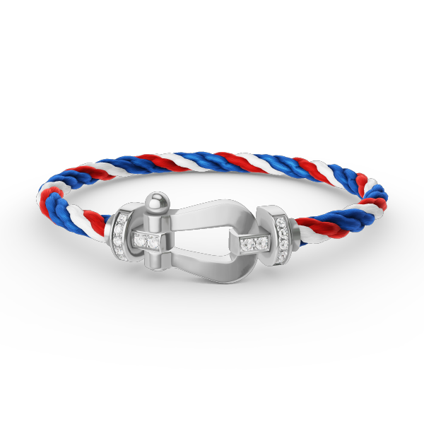 [Vintora]FORCE LARGE HORSESHOE HALF DIAMOND BRACELET SILVER