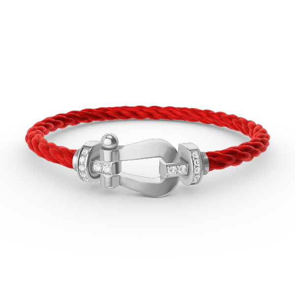 [Vintora]FORCE LARGE HORSESHOE HALF DIAMOND BRACELET SILVER