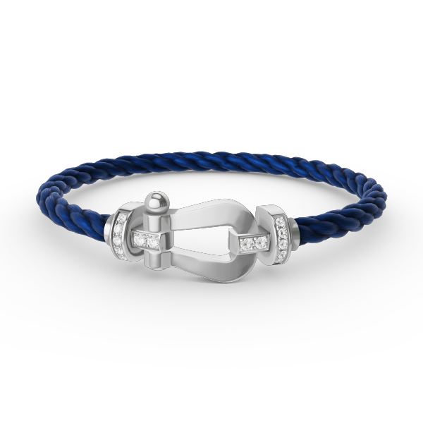 [Vintora]FORCE LARGE HORSESHOE HALF DIAMOND BRACELET SILVER