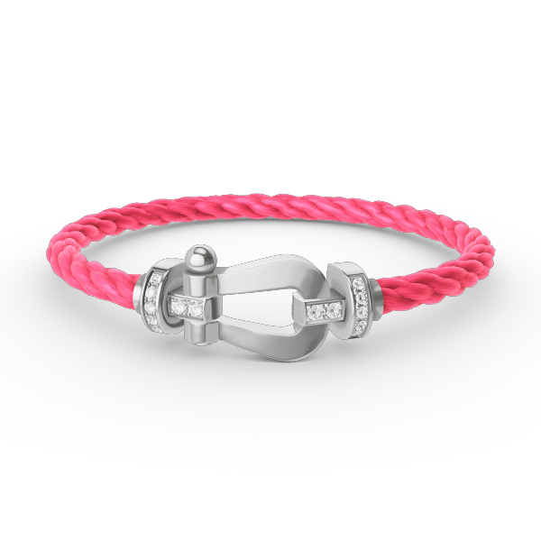 [Vintora]FORCE LARGE HORSESHOE HALF DIAMOND BRACELET SILVER