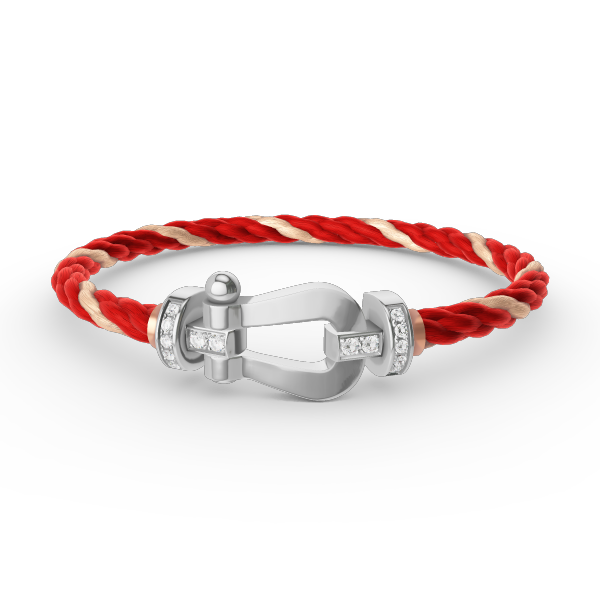 [Vintora]FORCE LARGE HORSESHOE HALF DIAMOND BRACELET SILVER