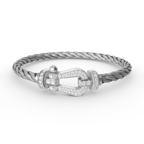 [Vintora]FORCE LARGE HORSESHOE FULL DIAMOND BRACELET SILVER