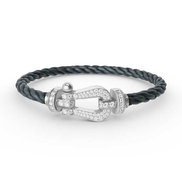 [Vintora]FORCE LARGE HORSESHOE FULL DIAMOND BRACELET SILVER