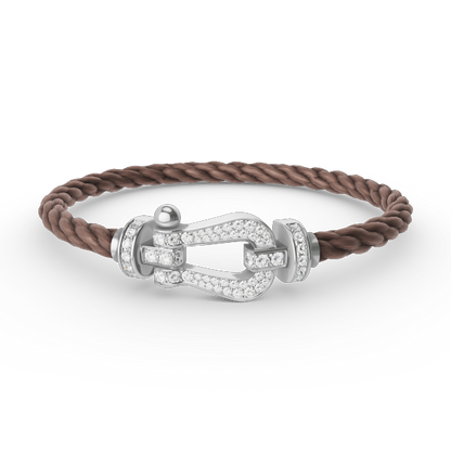 [Vintora]FORCE LARGE HORSESHOE FULL DIAMOND BRACELET SILVER