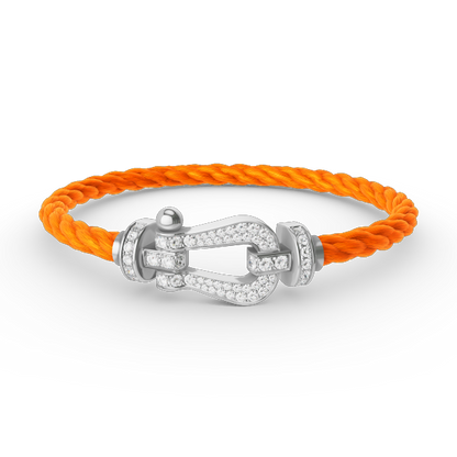 [Vintora]FORCE LARGE HORSESHOE FULL DIAMOND BRACELET SILVER