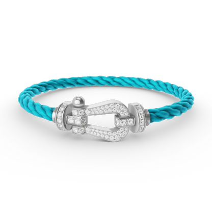 [Vintora]FORCE LARGE HORSESHOE FULL DIAMOND BRACELET SILVER