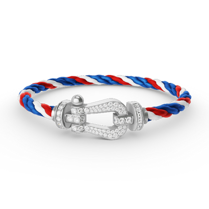 [Vintora]FORCE LARGE HORSESHOE FULL DIAMOND BRACELET SILVER