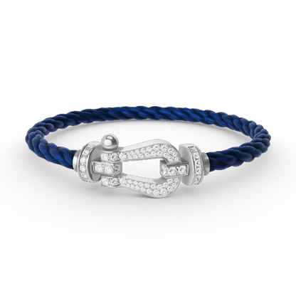 [Vintora]FORCE LARGE HORSESHOE FULL DIAMOND BRACELET SILVER