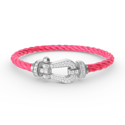 [Vintora]FORCE LARGE HORSESHOE FULL DIAMOND BRACELET SILVER