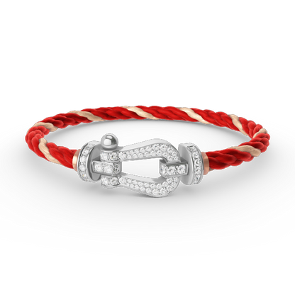 [Vintora]FORCE LARGE HORSESHOE FULL DIAMOND BRACELET SILVER
