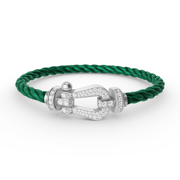 [Vintora]FORCE LARGE HORSESHOE FULL DIAMOND BRACELET SILVER