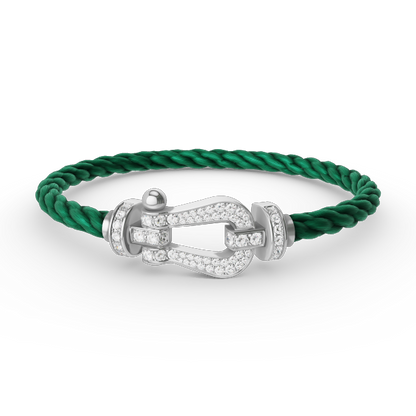 [Vintora]FORCE LARGE HORSESHOE FULL DIAMOND BRACELET SILVER