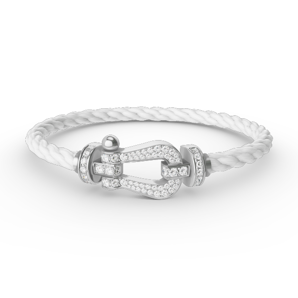 [Vintora]FORCE LARGE HORSESHOE FULL DIAMOND BRACELET SILVER