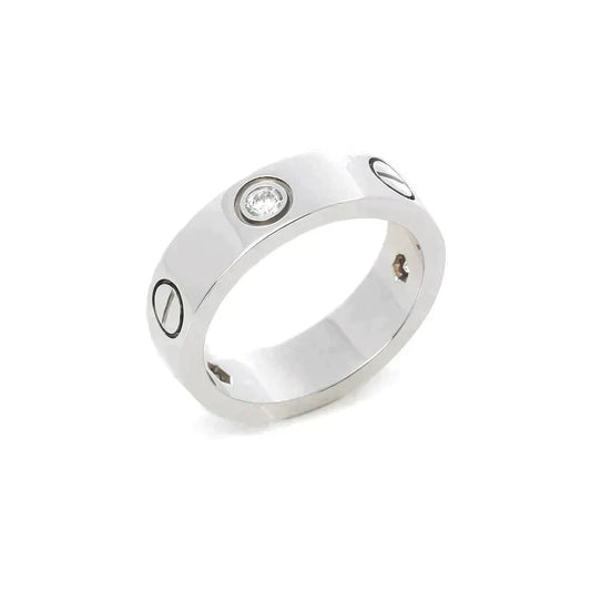 [Vintora]LOVE RING 5.5MM 3 DIAMONDS SILVER