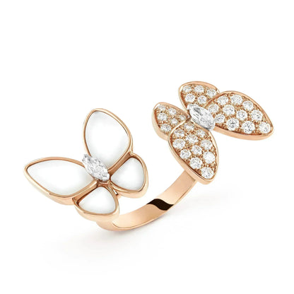 [Vintora]TWIN BUTTERFLY DIAMOND MOP RING