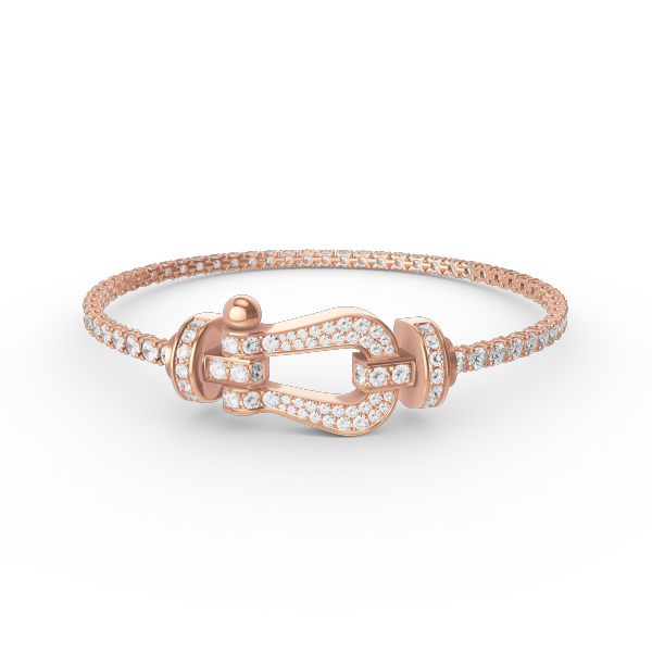 [Vintora]FORCE  LARGE HORSESHOE FULL DIAMOND TENNIS BRACELET
