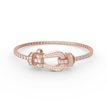 [Vintora]FORCE  LARGE HORSESHOE FULL DIAMOND TENNIS BRACELET
