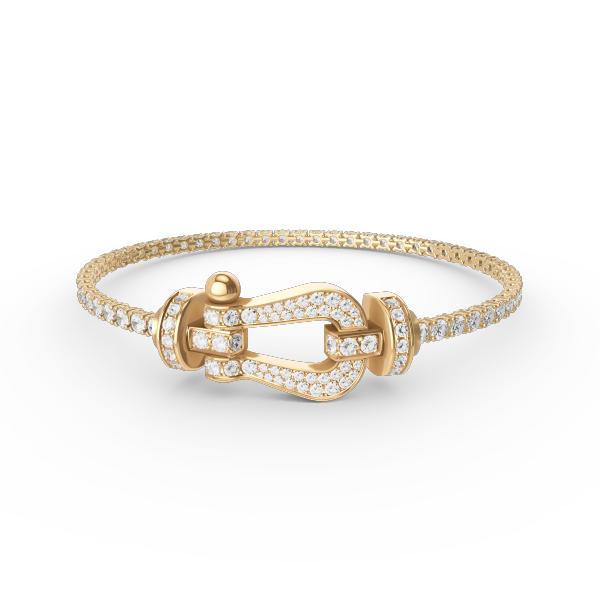[Vintora]FORCE  LARGE HORSESHOE FULL DIAMOND TENNIS BRACELET