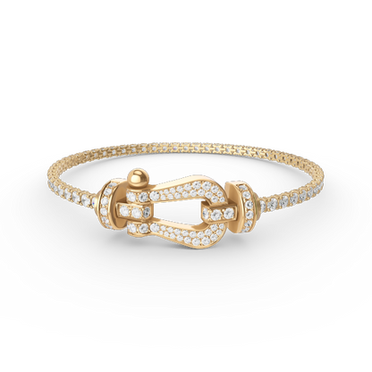 [Vintora]FORCE  LARGE HORSESHOE FULL DIAMOND TENNIS BRACELET